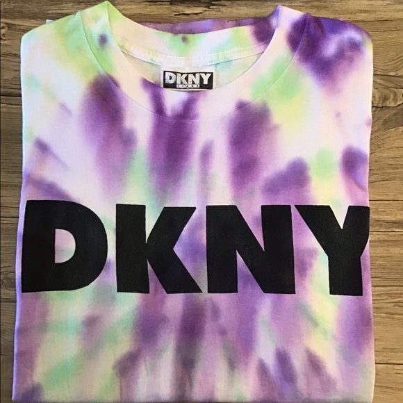 Vintage Tye-Dye DKNY Logo Tshirt - Picture 2 of 9